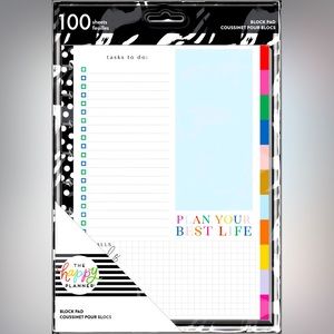 NWT The Happy Planner Classic Block Paper Pad BOLD AND BRIGHT - 100 SHEETS